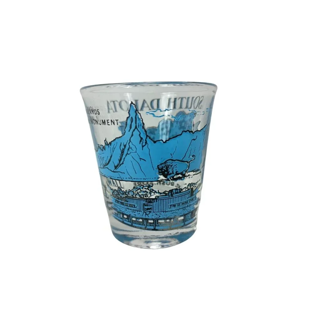 Mt. Rushmore Badlands National Monument Shot Glass South Dakota Travel Souvenir